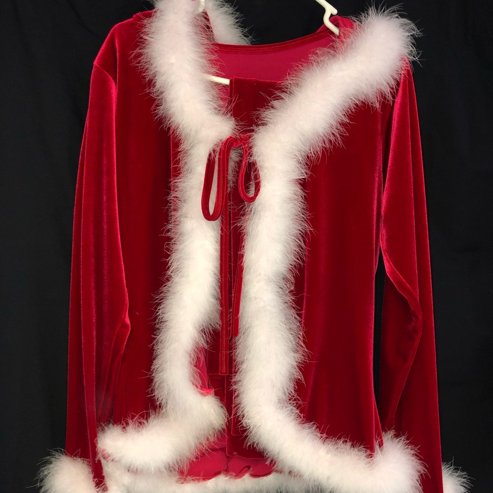 Red Velvet Marabou costume